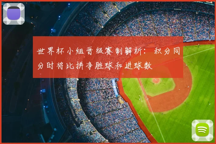 世界杯小组晋级赛制解析：积分同分时将比拼净胜球和进球数